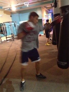 Hitting the heavy bag